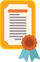 Poster - Official document is shown with a wax seal and ribbon, signifying completion, achievement or authorization