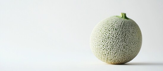 Wall Mural - A Ripe Melon On A White Background