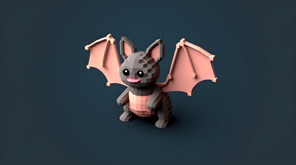 Canvas Print - Bat 3d Character Cartoon