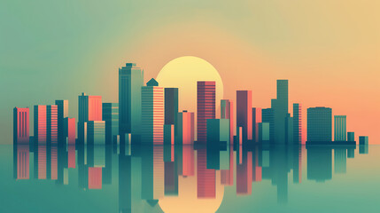 city skyline illustration