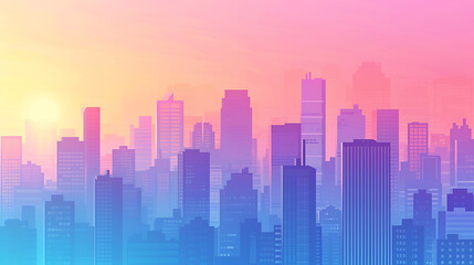 city skyline illustration