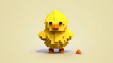 Wall Mural - Chick 3d Cartoon