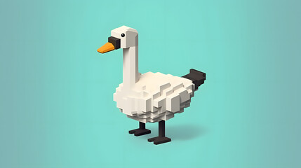 Wall Mural - Goose 3d Cartoon