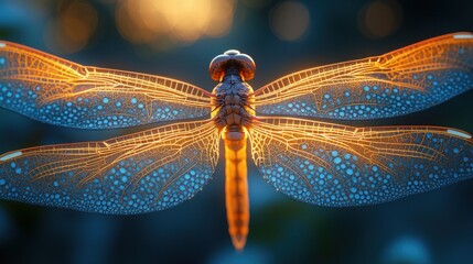 Wall Mural - Dragonfly Wings in Sunlight