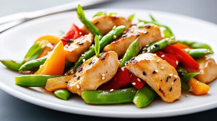 Sticker - Colorful Chicken and Vegetable Stir-Fry Dish