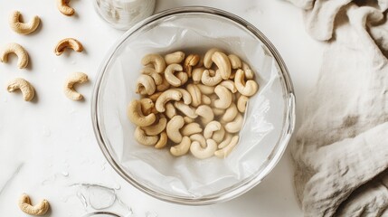 Cashews Soaked in Water for Vegan Milk