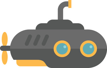 Poster - This colorful submarine is diving deep into the ocean, exploring the unknown