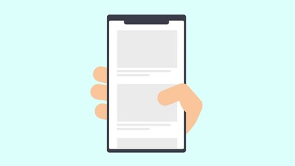 social media marketing hand holding smartphone with blank screen, perfect for mobile app mockups or technology and communication concepts.