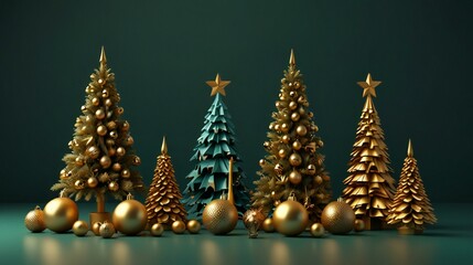 Wall Mural - christmas tree decoration