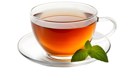 Aufkleber -  a cup of tea isolated on transparent white background