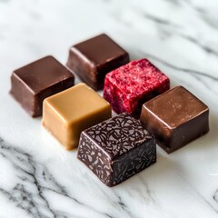 Canvas Print - Assortment of gourmet chocolate candies