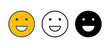 © AAVAA - smile icon vector. smile emoticon icon. feedback
