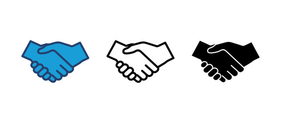 Handshake icon vector. business handshake. contact agreement