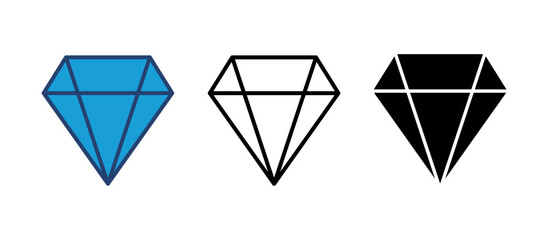 Sticker - Diamond icon vector. diamond gems vector icon.