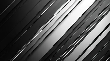 Canvas Print - The white and silver are light grey with black. The gradient is the surface with templates, metal texture, soft lines, technical gradient, abstract diagonal background, silver