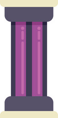 Poster - this purple ancient column is standing on a pedestal, bringing a touch of classicism