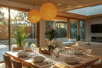 Poster - Modern Dining Room with Natural Light