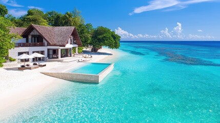 Stunning Beachfront Villa with Infinity Pool