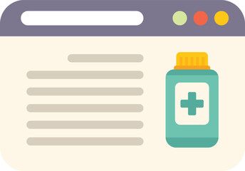 Poster - Online pharmacy website is selling pharmaceutical products, allowing customers to order drugs and medicine online