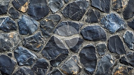 Sticker - Wall terrace texture gray blue stone granite black white background marble surface pattern small sandstone have mixed sand tile background