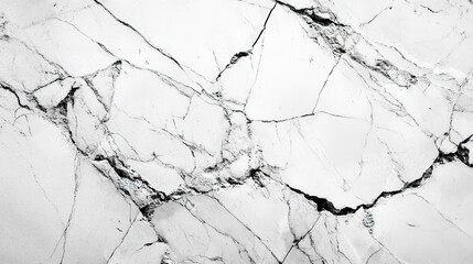 Canvas Print - Marble, background, stone, cracks, white, grey, texture  