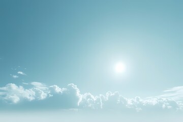 Wall Mural - soft baby blue calm sky and clouds background