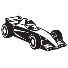 Wall Mural - Racing car silhouette vector illustration