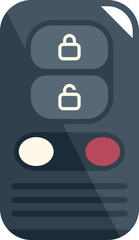 Poster - Wireless car key fob with buttons for locking and unlocking doors, a common sight with modern vehicles