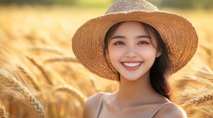 portrait of a girl in a field