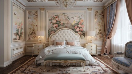 Wall Mural - bedroom with a beautiful interior