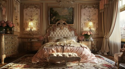 Wall Mural - bedroom with a beautiful interior