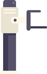 Poster - Illustration of a hydraulic bottle jack, a device used to lift heavy loads