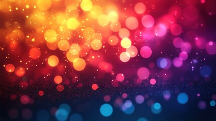 Canvas Print - Abstract bokeh background with colorful lights