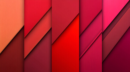 Aufkleber - Abstract background composed of vibrant red and orange geometric shapes with varying textures and angles