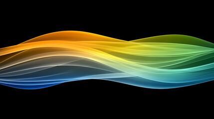 Aufkleber - Soft flowing lines in vibrant colors create a smooth gradient against a dark background showcasing modern digital art