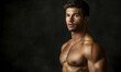© Ilham - Topless man with muscle. Sexy male body. Handsome sexy model