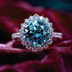 Blue Diamond Ring.