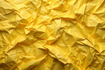 Wall Mural - wrinkled yellow paper texture with light and shadow pattern