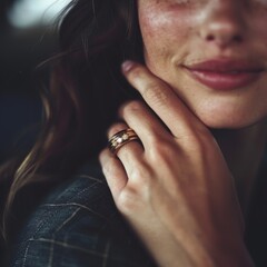 Canvas Print - Diamond Ring Close Up.