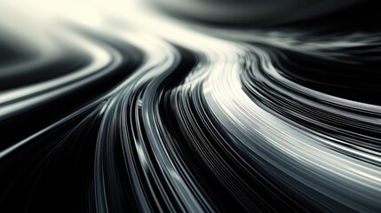 Abstract lines in varying thicknesses creating a sense of motion and speed.