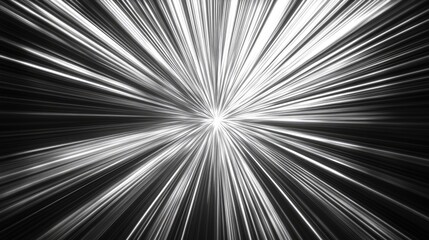 Poster - abstract lines radiating from a central point, creating a dynamic sense of motion and energy.
