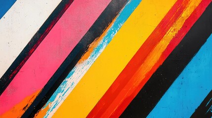 Poster - Bold diagonal abstract lines cutting across the frame in contrasting colors.