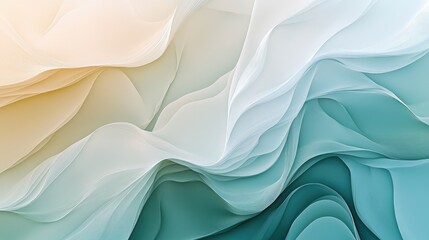 Poster - organic flowing abstract lines in soft hues, creating a calming, nature-inspired design.