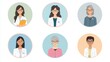 © Who is Santi - Create a set of illustrated avatars of teachers and their different teaching approaches in circular frames. One teacher wears a lab coat and safety goggles, holding a clipboard