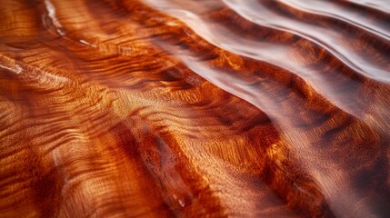 Poster - Touches of deep mahogany and light cherry dance across the glossy surface of this wood creating a dynamic texture that catches the light in all the right places  