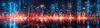 © Woranittha - Vibrant city skyline, Cryptocurrency charts illuminated by dynamic lighting, Realistic panorama of financial markets
