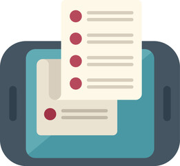 Poster - smartphone is showing a digital checklist on its screen, symbolizing efficient task management and o