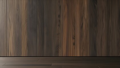 Wall Mural - Sophisticated Dark Oak Wood Texture with Luxurious Tones and Sleek Finish for Creative Backgrounds and Designs