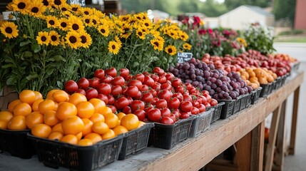 Wall Mural - Fresh Produce at a Farmers Market