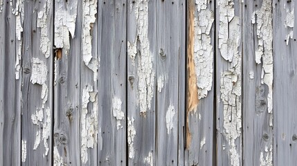 Poster - Wood texture natural background, wood planks texture with grey paint is severely weathered and peeling 